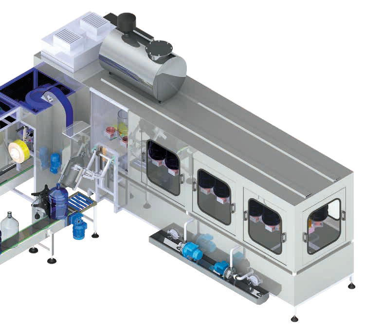 GL-300 | 300 bph Glass Gallon Filling Line (15L)